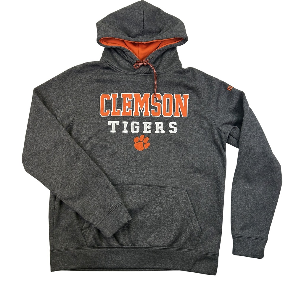 Stadium Athletics Hoodie‎ Mens Large Clemson Tigers Pullover Fleece NCAA Gray